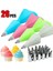 26 Adet-Beyaz Stil Set Silikon Pasta Torbası Ipuçları Mutfak Dıy Kek Krem Dekorasyon Araçları Yeniden Kullanılabilir Pasta Çantaları + 24 Nozul Seti Reçine Kalıp (Yurt Dışından) 4