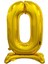 0 Gold Renk Ayaklı Rakam Folyo Balon 76 cm 1