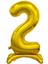 2 Gold Renk Ayaklı Rakam Folyo Balon 76 cm 1