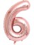 6 Rose Gold Rakam Folyo Balon 80 cm 1