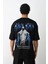 Baskılı Oversize T-Shirt - Siyah 1