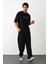 Baskılı Oversize T-Shirt - Siyah 3