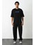 Baskılı Oversize T-Shirt - Siyah 5
