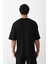 Baskılı Oversize T-Shirt - Siyah 3