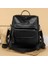 Siyah Kadın Şık Omuz Çantası Büyük Kapasiteli Crossbody Sırt Çantası Çok Cepler Pu Deri Bayanlar Çalışma Açık Çanta (Yurt Dışından) 1