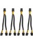 Adet Gpu Pcıe 8 Pin Dişi Çift 2x 8 Pin (6 + 2) Erkek Pcı Express Güç Adaptörü Örgülü Y-Splitter Uzatma Kablosu, 20 cm (Yurt Dışından) 1