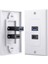 2x 2port + USB 3.0 Dişi Duvar Yüz Plakası Panel Çıkış Soket Genişletici Beyaz (Yurt Dışından) 2