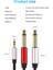3.5mm Çift 6.5mm Adaptör Jakı Ses Kablosu 3.5 Ila 6.5 Aux Kablosu 3.5 Jack Splitter Gitar Mikseri Amplifikatör Bas (Yurt Dışından) 3