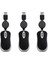 3x Mini USB Kablolu Fare Geri Çekilebilir Kablo Minik Küçük Fare 1600 Dpı Seyahat Fareleri Windows 98 2000 Xp Vista ve (Siyah) (Yurt Dışından) 1