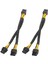 Adet Gpu Pcıe 8 Pin Dişi Çift 2x 8 Pin (6+2) Erkek Pcı Express Güç Adaptörü Örgülü Y-Splitter Uzatma Kablosu (Yurt Dışından) 1