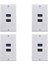 4x 2port + USB 3.0 Dişi Duvar Yüz Plakası Panel Çıkış Soket Genişletici Beyaz (Yurt Dışından) 1