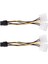 2x A Çift 4-Pin Molex Ide - 6 Pin Pcı-E Grafik Kartı Güç Bağlantı Kablosu Adaptörü (Yurt Dışından) 1