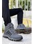 Füme Çizgili Kauçuk Unisex Trekking Bot 1