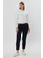Beyaz Crop Sweatshirt, Crop Sweatshirt, Kadın Sweatshirt, Bisiklet Yaka Sweatshirt 1
