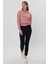 Pudra Crop Sweatshirt, Crop Sweatshirt, Kadın Sweatshirt, Bisiklet Yaka Sweatshirt 1