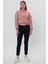 Pudra Crop Sweatshirt, Crop Sweatshirt, Kadın Sweatshirt, Bisiklet Yaka Sweatshirt 2