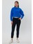 Mavi Crop Sweatshirt, Crop Sweatshirt, Kadın Sweatshirt, Bisiklet Yaka Sweatshirt 1