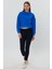 Mavi Crop Sweatshirt, Crop Sweatshirt, Kadın Sweatshirt, Bisiklet Yaka Sweatshirt 2