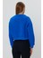 Mavi Crop Sweatshirt, Crop Sweatshirt, Kadın Sweatshirt, Bisiklet Yaka Sweatshirt 4