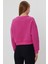 Pembe Crop Sweatshirt, Crop Sweatshirt, Kadın Sweatshirt, Bisiklet Yaka Sweatshirt 4