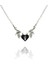 Yarasa Kanatlı Skull Heart Gotik Zincirli Kolye 1