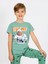 Erkek Çocuk Kısa Kollu %100 Pamuklu Flight Pijama Takımı 4