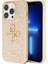 iPhone 14 Pro Max Uyumlu Kılıf Guess Orjinal Lisanslı 4g Büyük Metal Logolu Glitter Kapak Gold 1