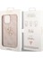iPhone 14 Pro Max Uyumlu Kılıf Guess Pu Deri Büyük Metal Logo Dizaynlı Kapak Pembe 5