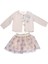 Kız Çocuk Baby Rose Baskılı Tütü Etek ve Hırka 3'lü Takım 1