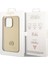 iPhone 14 Pro Max Uyumlu Kılıf Guess Orjinal Lisanslı Deri 4g Metal Logo Strass Kapak Gold 5