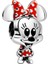 Asaf Accessory Disney Puantiye Fiyonklu ve Elbiseli Minnie Charm 1