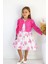Çiçek Desenli Fisto Ceketli Kız Çocuk Ikili Takım - Fuşya 1