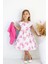 Çiçek Desenli Fisto Ceketli Kız Çocuk Ikili Takım - Fuşya 2