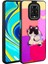- Xiaomi Redmi Note 9S - Kılıf Parlayan Kabartmalı İkonik Figürlü Amas Silikon Kapak - Mor 1