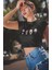 Cartoon Blackpink Üyeleri Baskılı Crop Top, Kadın K-Pop Baskılı Crop Bluz 2