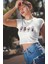 Cartoon Blackpink Üyeleri Baskılı Crop Top, Kadın K-Pop Baskılı Crop Bluz 3