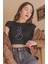 Bts Işaret Baskılı Crop Top, Kadın K-Pop Baskılı Crop Bluz 2
