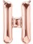 H Harfi Rose Gold Folyo Balon 40 Inç 100 cm 1