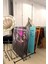 9 Bölmeli Üçgen Metal Kitaplık Organizer Masa Üstü Dergilik Plaklık Gazetelik Düzenleyici 5