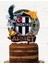 Futbol Taraftar Kartal Temalı Erkek Çocuk & Yetişkin Doğum Günü Pasta Süsü Kişiye Özel Pasta SÜSÜ(19X18CM) 1