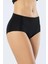 ERSK1012 Silikonlu Lazer Kesim Yüksek Bel Slip Sıyah 1
