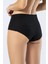 ERSK1012 Silikonlu Lazer Kesim Yüksek Bel Slip Sıyah 2