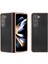 Samsung Galaxy Z Fold5 Siyah Için Deri Kaplama Telefon Kılıfı (Yurt Dışından) 1