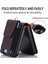 Samsung Galaxy Z Flip5 Koyu Mor Için Fermuar Kart Yuvaları Katlanır Kılıf (Yurt Dışından) 4