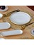 Krem Altın Yaldızlı 32 Parça Seramik Kahvaltı Takımı 1