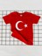 Türk Bayrağı Baskılı Ayyıldızlı 23 Nisan Tören Tişört 1
