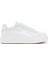 Kadın Beyaz Bağcıklı Deri Sneaker 1