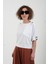 Beyaz Apolet Detaylı Tshirt 1