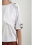 Beyaz Apolet Detaylı Tshirt 4