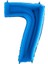 7 Rakam Mavi Folyo Balon 40 Inç 100 cm 1